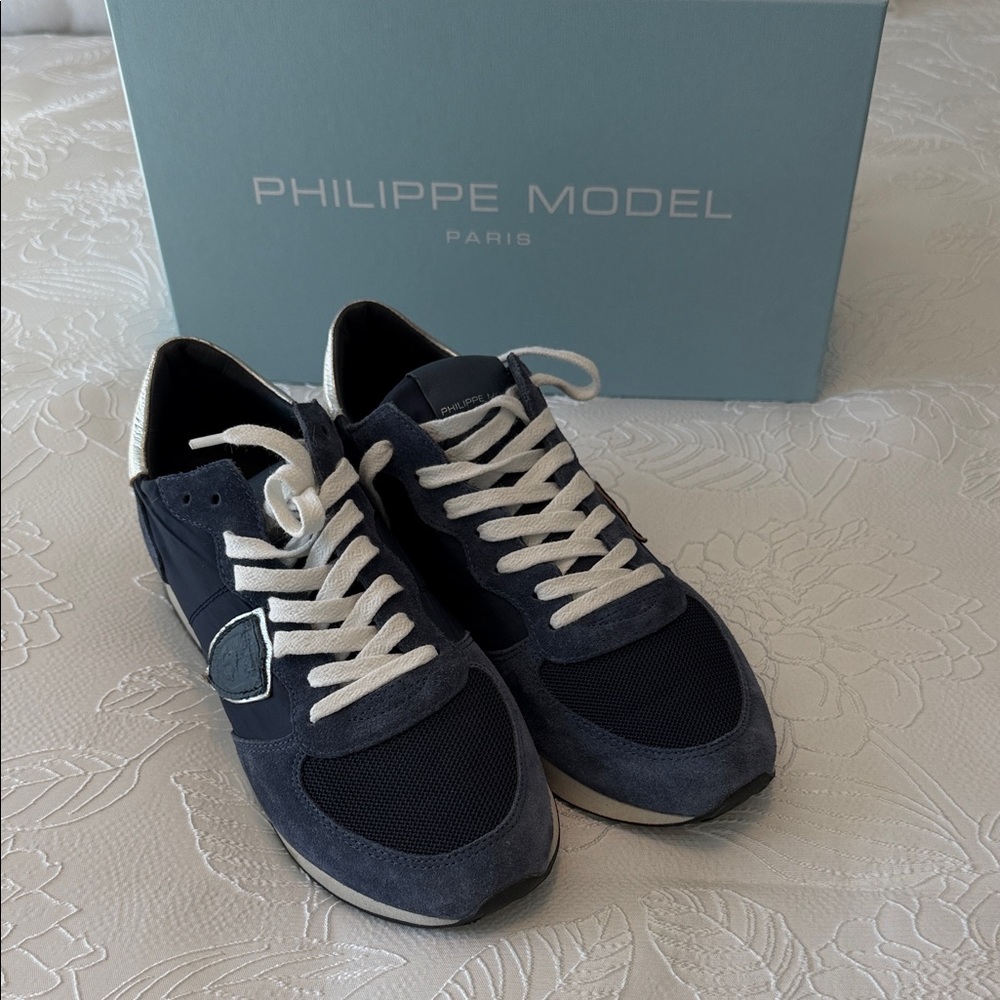 Philippe Model Woman’s Blue Suede Sneakers